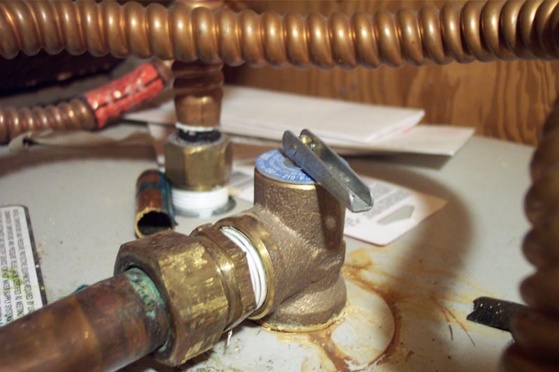 Rusty damaged pipe.